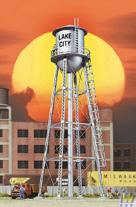 Walthers Cornerstone City Water Tower Silver (Pre-Built) WH933-2826