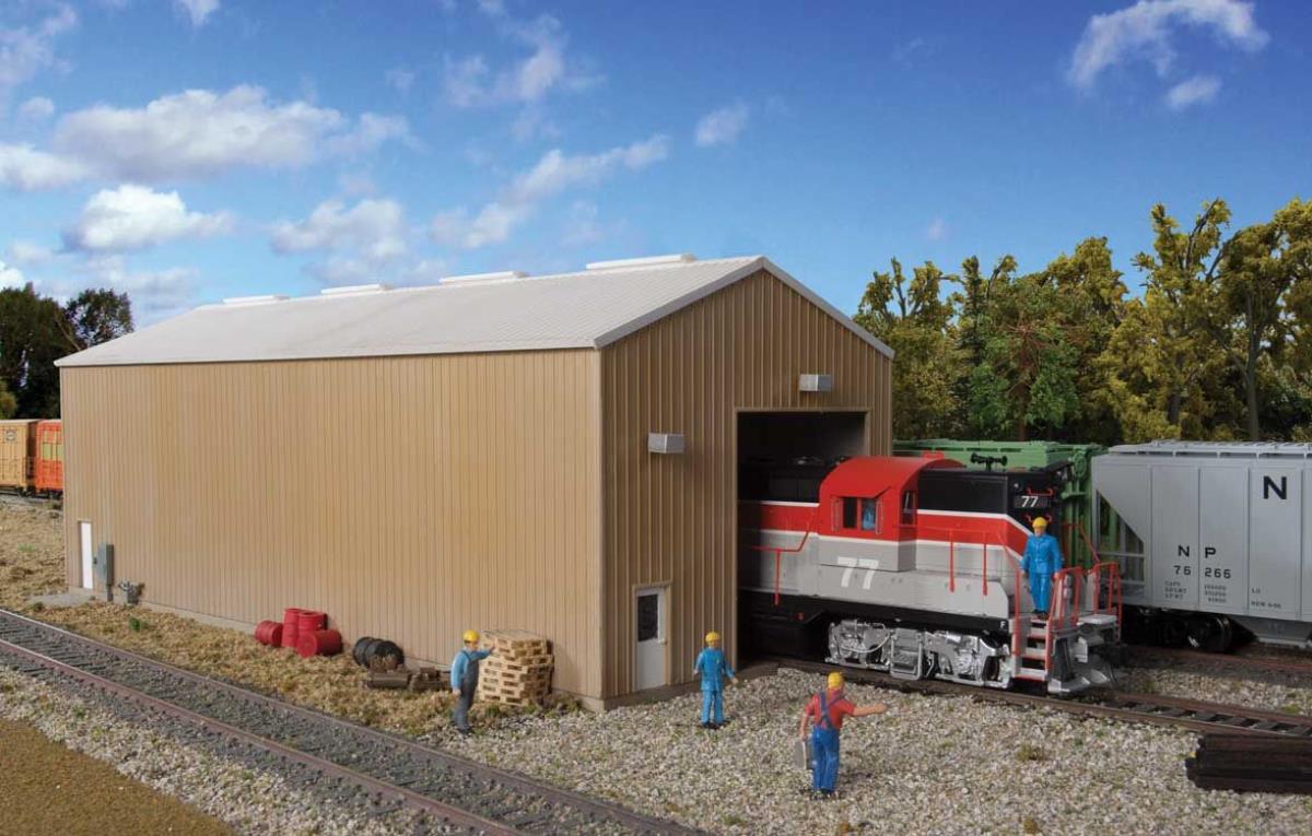 Walthers Cornerstone Modern Single Track Engine House Kit WH933-2985