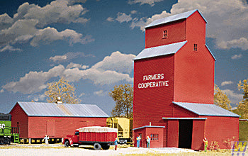 Walthers Cornerstone Farmers Cooperative Rural Grain Elevator Kit WH933-3036