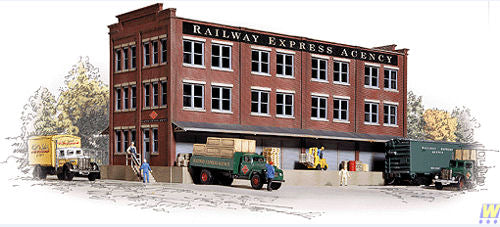 Walthers Cornerstone Railway Express Agency Transfer Building Kit WH933-3095