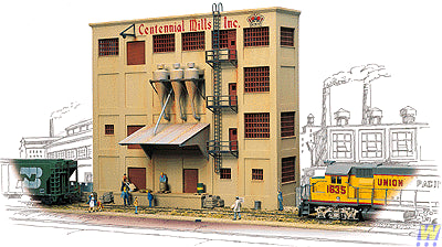 Walthers Cornerstone Centennial Mills Background Building Kit WH933-3160