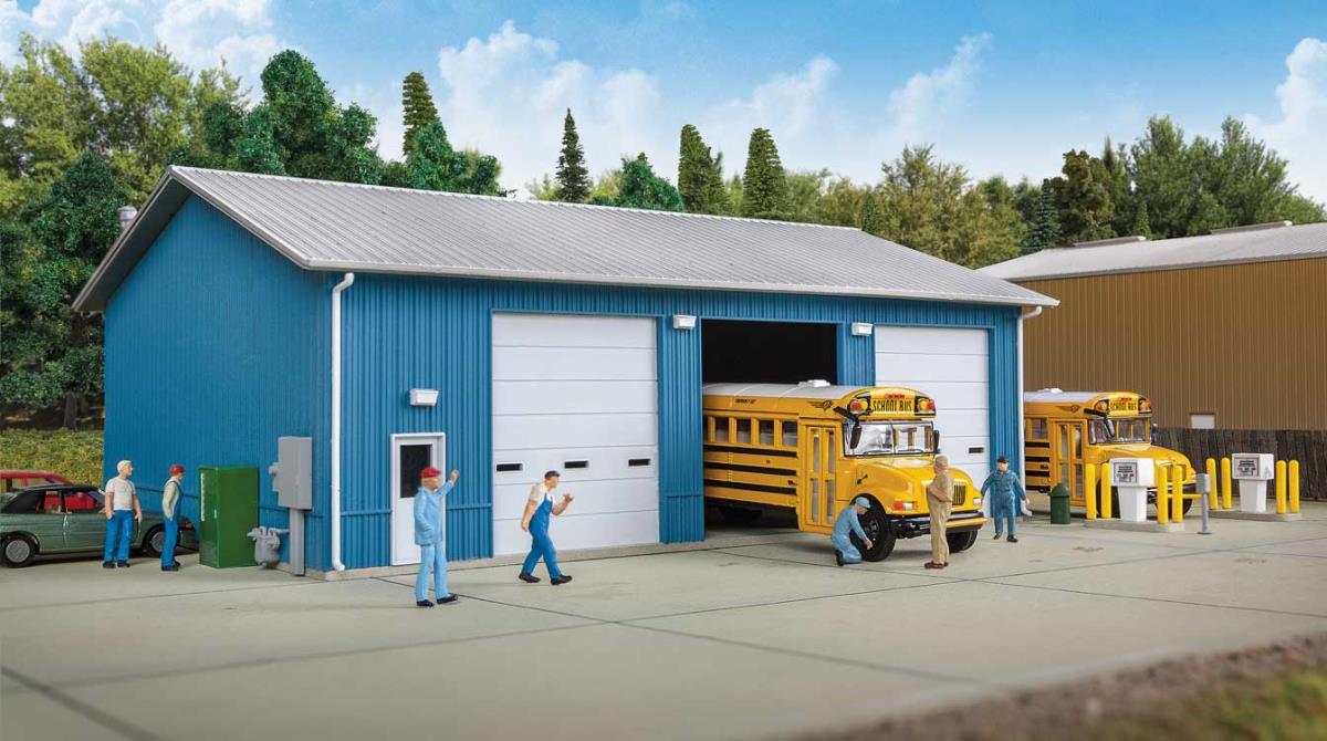 Walthers Cornerstone Bus Maintenance Garage Kit WH933-3360