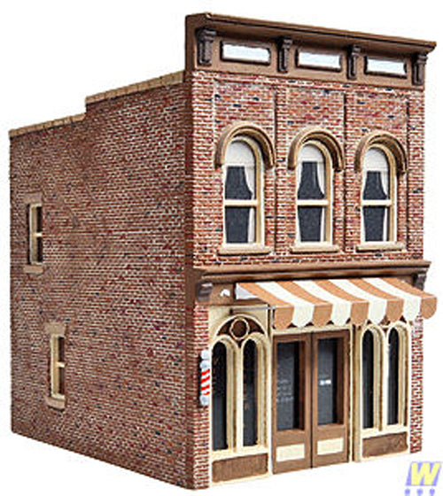 Walthers Cornerstone Vic's Barber Shop Plastic Kit WH933-3471