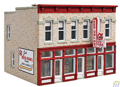 Walthers Cornerstone Red Owl Food Store Plastic Kit WH933-3472