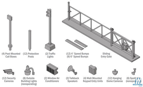 Walthers Cornerstone Security Details Kit WH933-4074