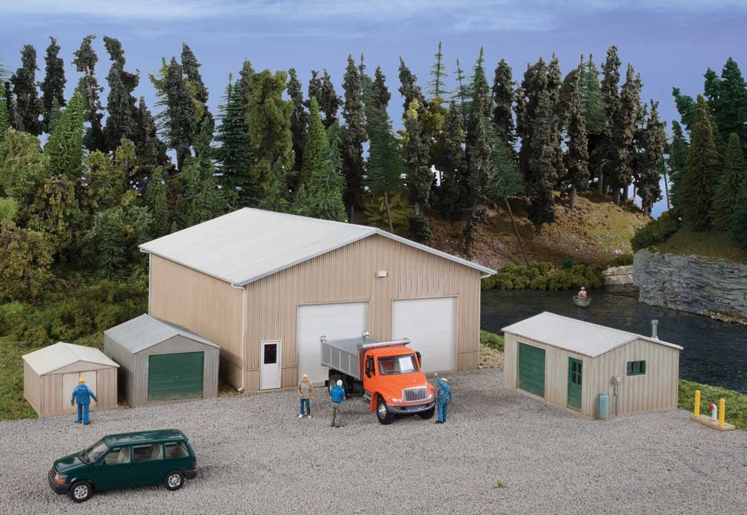 Walthers Cornerstone Pole Barn & Metal Sheds Kit WH933-4125