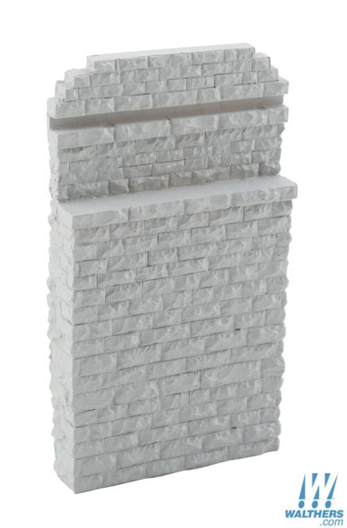 Walthers Cornerstone Single Track Railroad Bridge Stone Abutment Resin Casting WH933-4583