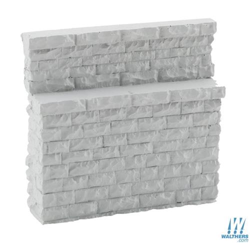 Walthers Cornerstone Sgl Track Railroad Bridge Stone Abutment Low Resin Casting WH933-4585