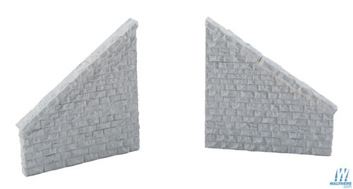 Walthers Cornerstone Railroad Bridge Stone Wing Walls (L/R) Resin Casting WH933-4586