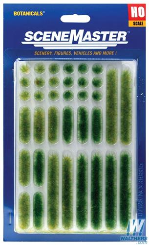 Walthers Scenemaster Summer Grass Tufts (18) and Strips (18) WH949-1103