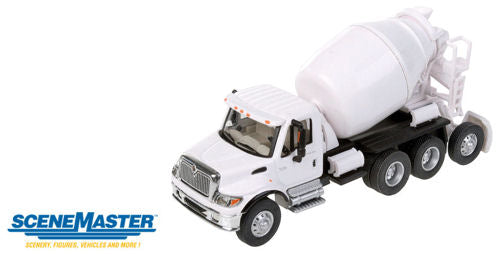 Walthers Scenemaster International 7600 3 Axle Cement Mixer White WH949-11678