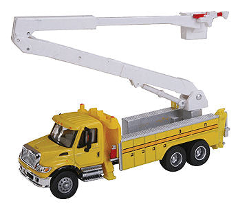 Walthers Scenemaster International 7600 Utility Truck w/Bucket Lift Yellow WH949-11752