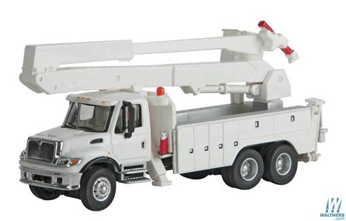 Walthers Scenemaster International 7600 Utility Truck w/Bucket Lift White/Utility WH949-11754