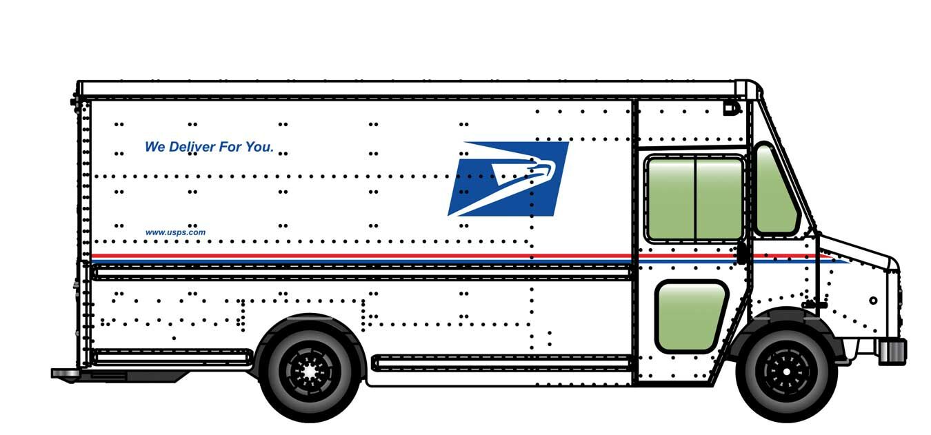 Walthers Scenemaster Morgan Olson Route Star Van USPS WH949-12102