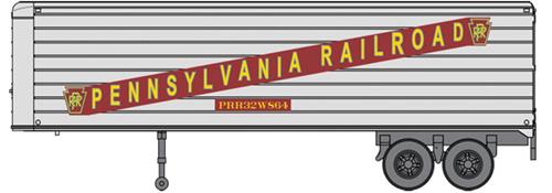 Walthers Scenemaster 25' Smooth Side Trailer - Pennsylvania Railroad (2) WH949-2405