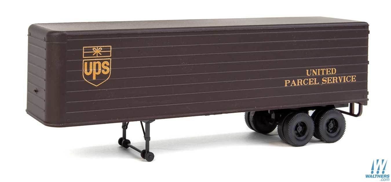 Walthers Scenemaster 35' Fluted Side Trailer Set (2) UPS Brown Bowtie WH949-2428