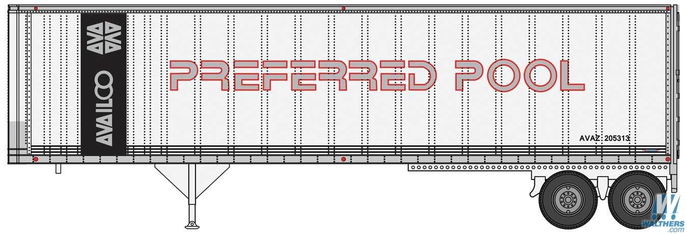 Walthers Scenemaster 40' Trailmobile Trailer Set (2) Preferred Pool WH949-2515