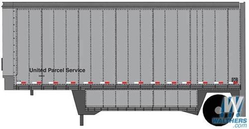 Walthers Scenemaster 26' Drop Floor Trailer UPSZ Reporting Marks (2) WH949-2550