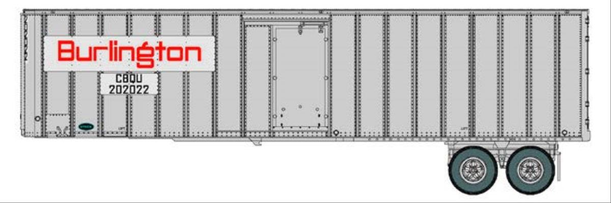 Walthers Scenemaster 40' Flexi-Van Trailer 2 Pack Chicago Burlington & Quincy WH949-2600