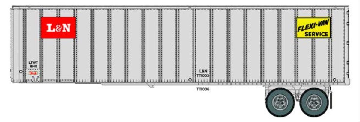 Walthers Scenemaster 40' Flexi-Van Trailer 2 Pack Louisville & Nashville WH949-2602