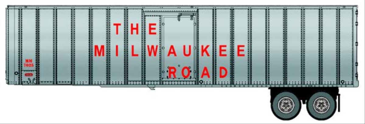 Walthers Scenemaster 40' Flexi-Van Trailer 2 Pack Milwaukee Road WH949-2604