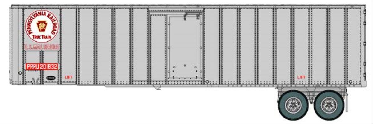 Walthers Scenemaster 40' Flexi-Van Trailer 2 Pack Pennsylvania Railroad WH949-2609