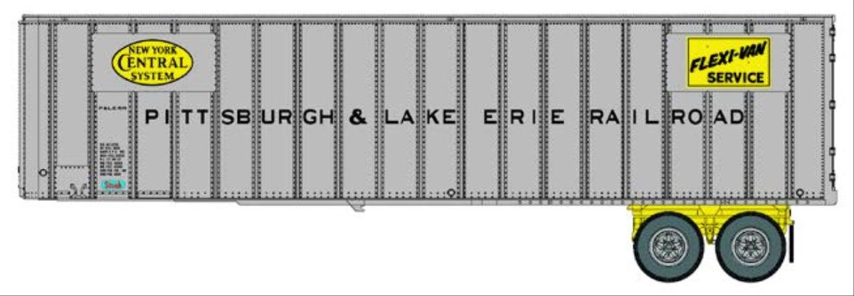 Walthers Scenemaster 40' Flexi-Van Trailer 2 Pack Pittsburgh & Lake Erie WH949-2611