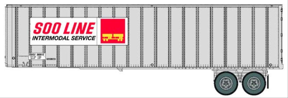 Walthers Scenemaster 40' Flexi-Van Trailer 2 Pack Soo Line WH949-2613