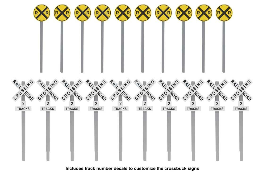 Walthers Scenemaster Railroad Crossing Signs (20) Kit WH949-4197