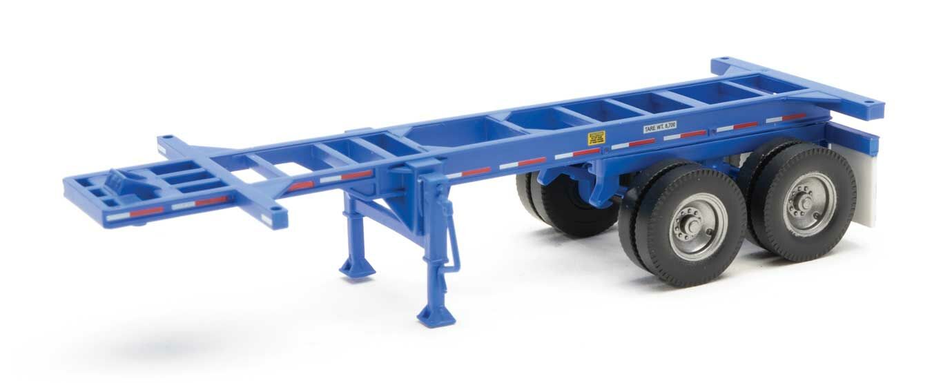 Walthers Scenemaster 20' Container Chassis Twin Set Blue WH949-4501