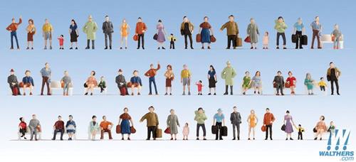 Walthers Scenemaster Passengers on the Platform (60) Figure Set WH949-6042