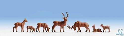 Walthers Scenemaster Wild Deer (8) Figure Set WH949-6076