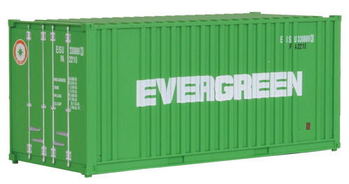 Walthers Scenemaster 20' Ribbed Side Assembled Container Evergreen WH949-8002