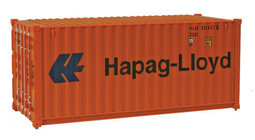 Walthers Scenemaster 20' Corrugated Side Assembled Container Hapag-Lloyd WH949-8055