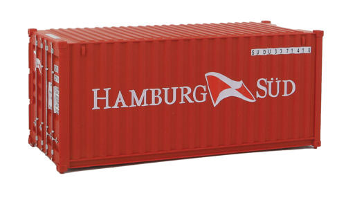 Walthers Scenemaster 20' Corrugated Side Assembled Container Hamburg Sud WH949-8058