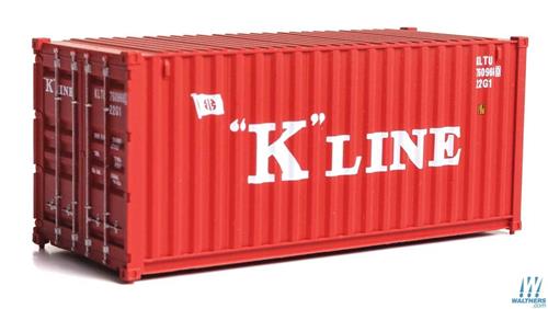 Walthers Scenemaster 20' Corrugated Container K-Line WH949-8073