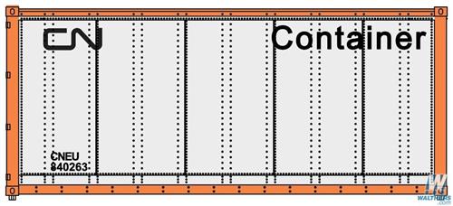 Walthers Scenemaster 20' Smooth Side Container Canadian National WH949-8653