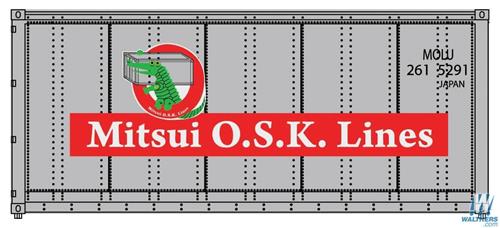 Walthers Scenemaster 20' Smooth Side Container Mitsui OSK Lines Alligator Logo WH949-8657