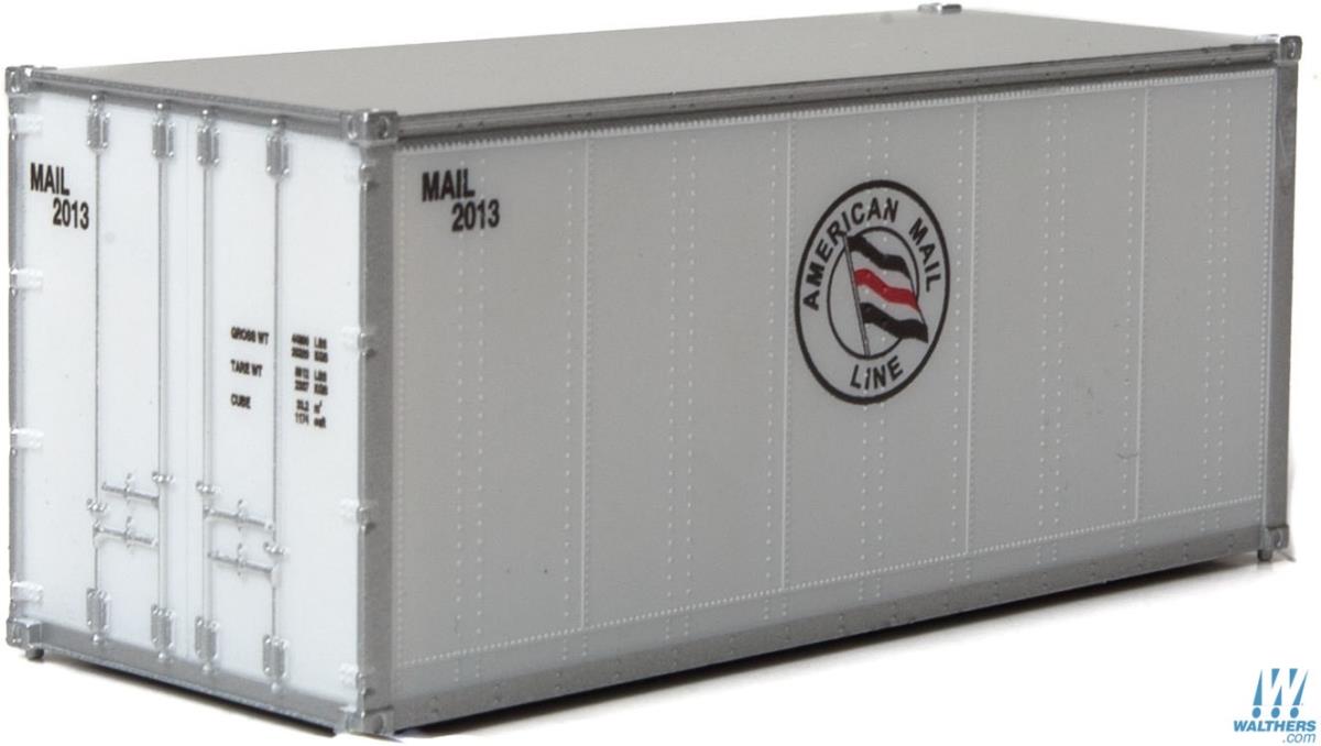 Walthers Scenemaster 20' Smooth Side Container American Mail Line WH949-8660