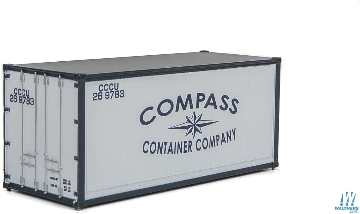 Walthers Scenemaster 20' Smooth Side Container Compass Container Company WH949-8664