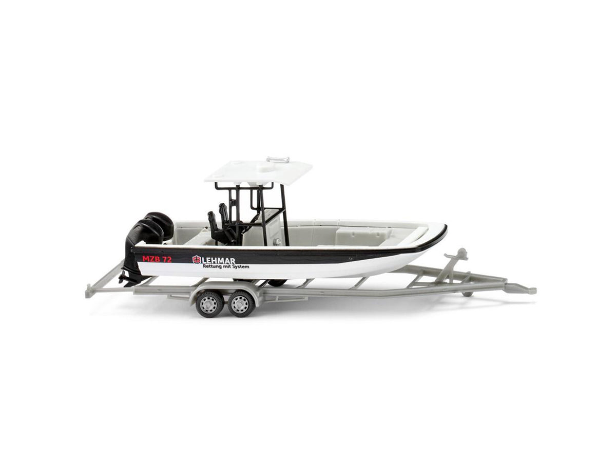 Wiking Lehmar MZB 72 Multi Purpose Boat on Trailer WK009544