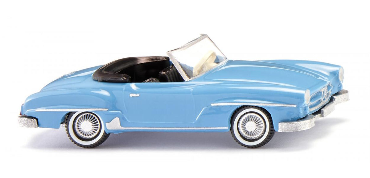 Wiking MB 190 SL Cabriolet Light Blue 1955-63 WK025002