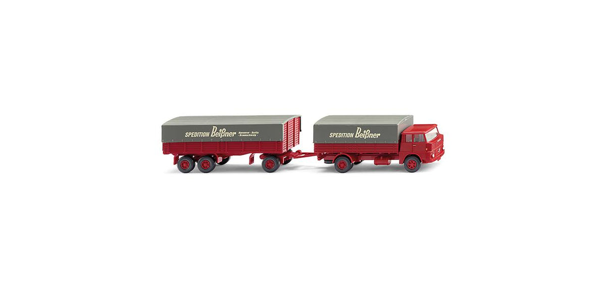 Wiking Henschel HS 14/16 Flatbed Road Train Beissner 1961-65 WK041203