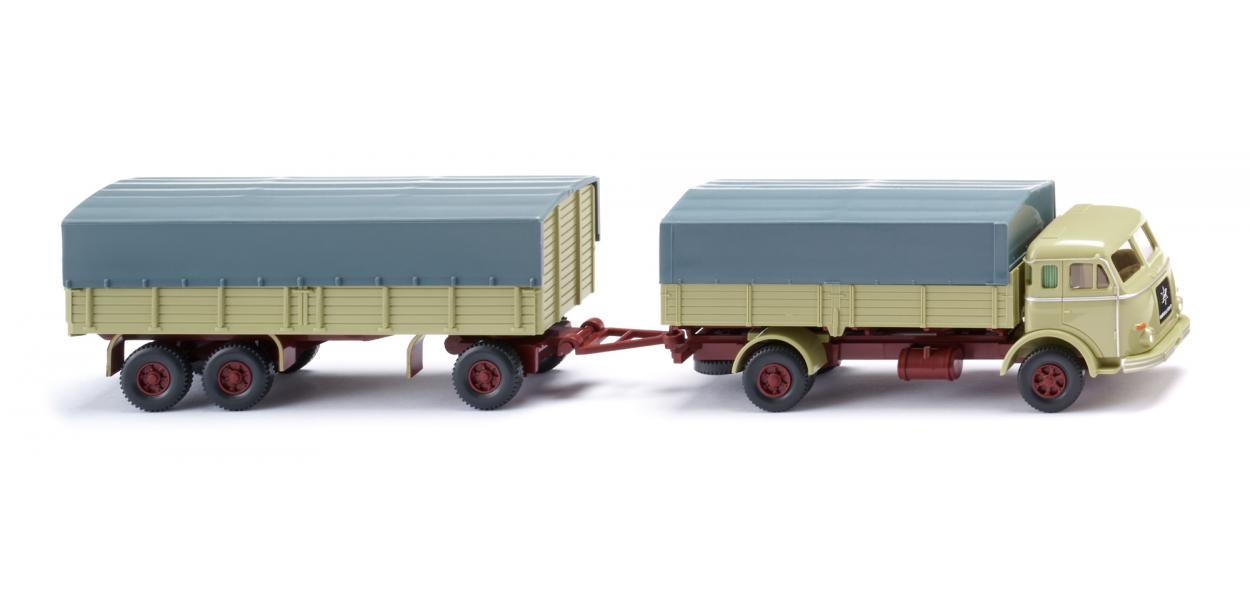 Wiking Henschel Flatbed Road Train 1955-61 WK041702