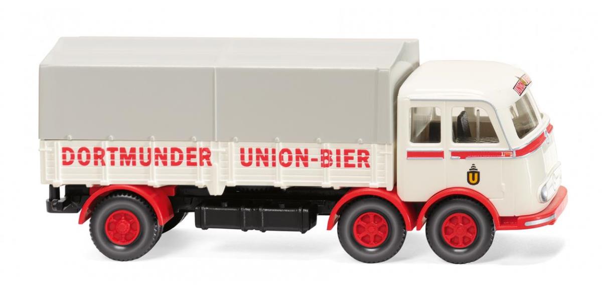 Wiking MB LP 333 Flatbed Truck Dortmunder Union-Bier 1958-61 WK042903