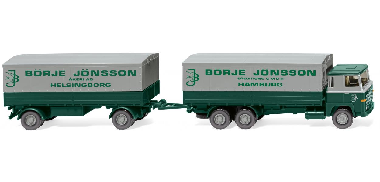 Wiking Scania 111 Flatbed Road Train Borje Jonsson WK046001