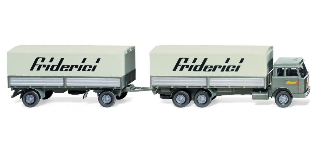 Wiking Hanomag Henschel Flatbed Road Train Friderici 1969-70 WK047502