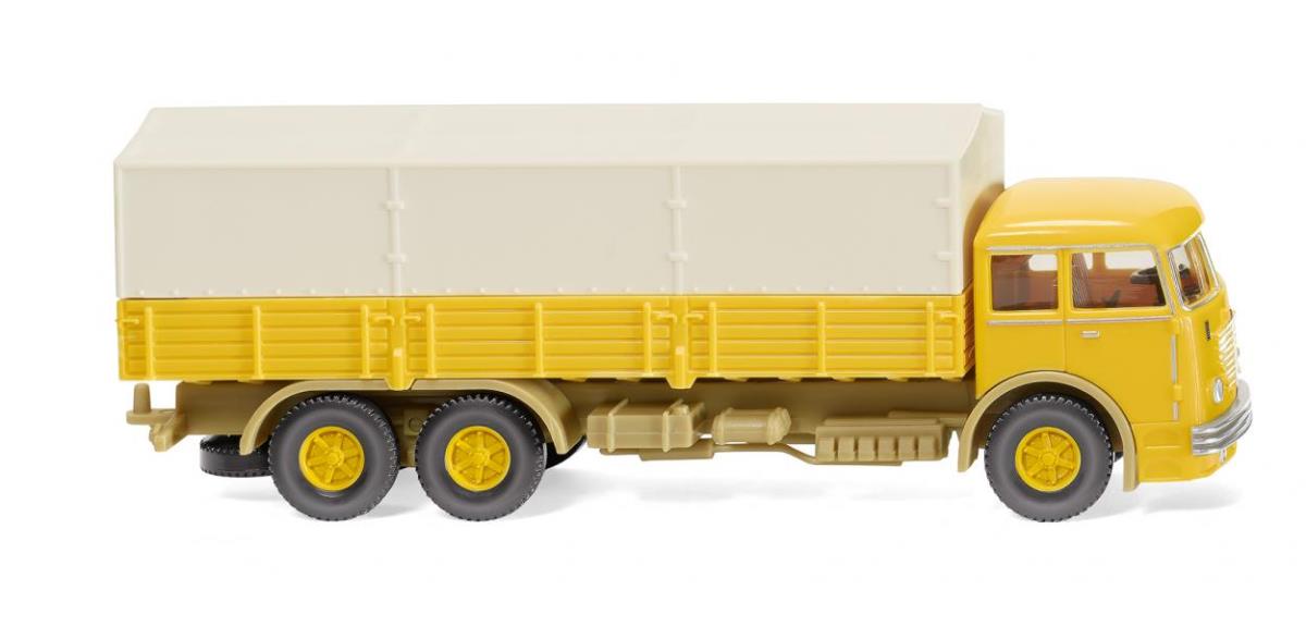 Wiking Bussing 12000 Flatbed Lorry Mustard Yellow WK047904