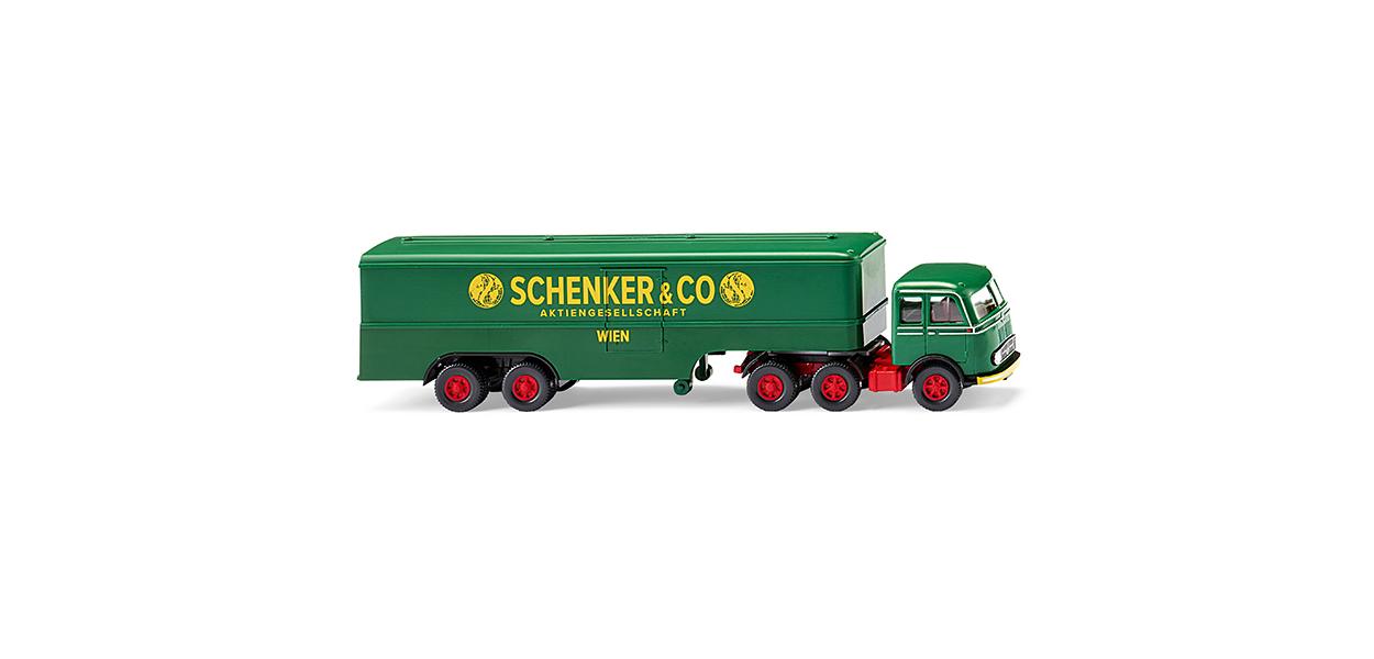 Wiking MB LPS 333 Schenker Box Semitrailer 1958-61 WK051327