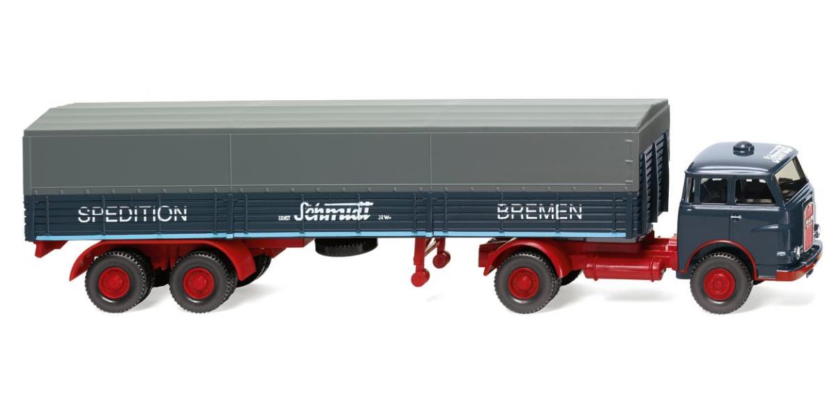 Wiking MAN Pausbacke Flatbed Truck Spedition Schmidt WK051404